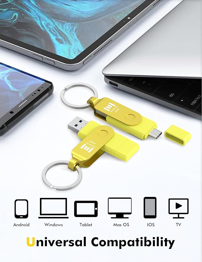 MOSDART 256GB USB3.1 Fast Speed C and A Dual Flash Drive, exFAT Memory Stick - Image 3
