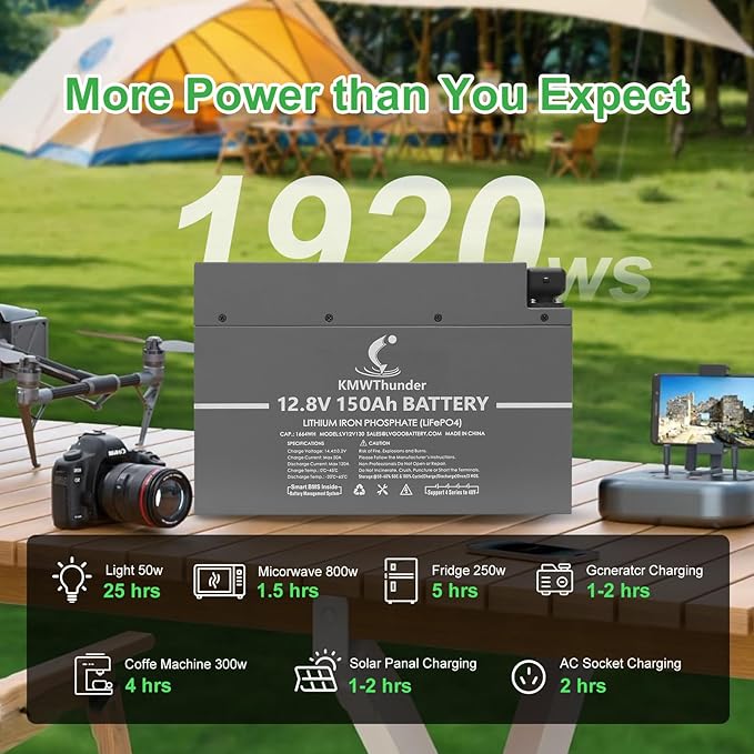 LiFePO4 Battery, 12V 150AH Lithium Battery - Image 7