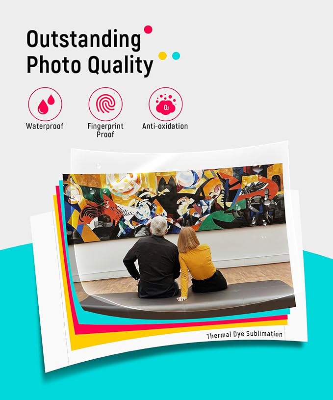 Liene 4x6'' Photo Printer, Wi-Fi Picture Printer, 20 Sheets, Full-Color Photo - Image 6