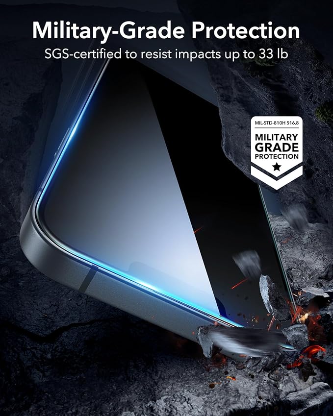 ESR 3 Pack for iPhone 16e/ iPhone 14/ iPhone 13/ iPhone 13 Pro Screen Protector - Image 6