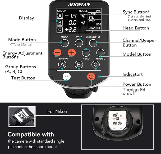 AODELAN Wireless TTL Flash Trigger - Image 4