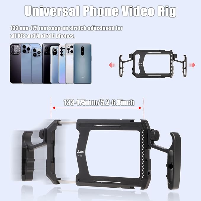 Foto4easy Universal Smartphone Video Rig, Aluminum Phone Video Stabilizer - Image 2