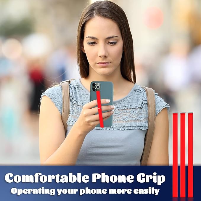 TEAMOLA 3pcs Silicone Phone Grip Holder Strap - Image 7