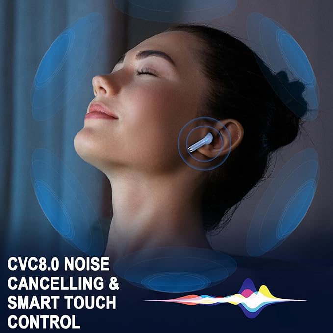 Wireless Earbuds, 40H Playback Mini Case IP7 Waterproof Sports Earphones - Image 4