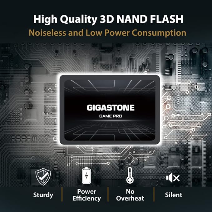 Gigastone SATA SSD 512GB 2.5 inch SSD 530MB/s Upgrade Laptop PC Memory and - Image 3