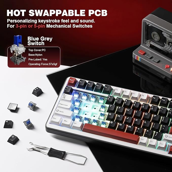YUNZII B75 PRO Wireless Mechanical Keyboard, 75% Layout - Image 5