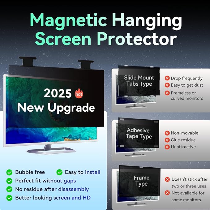 Magnetic 22 Inch Computer Privacy Screen - Image 3