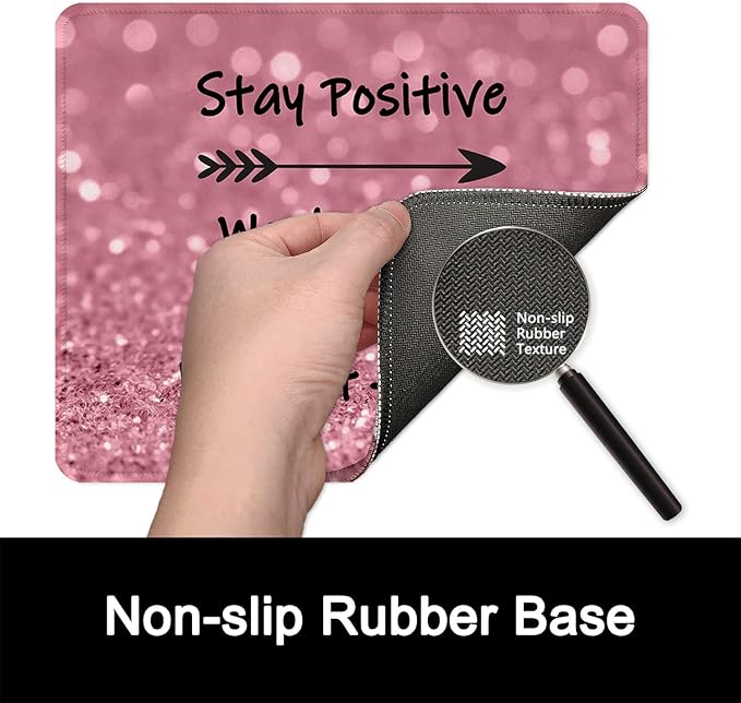 ITNRSIIET Mouse Pad with Stitched Edge Premium Textured Smooth Precise - Image 4