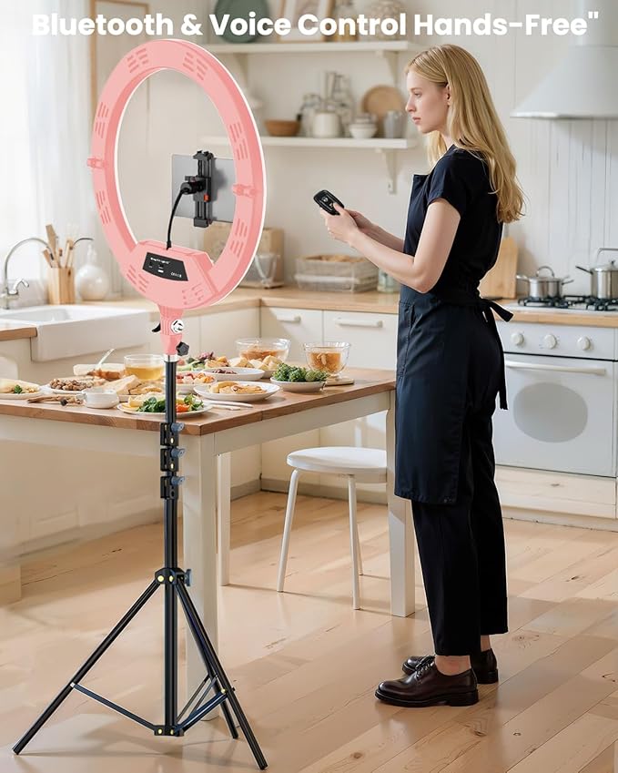 22" Large Ring Light with Stand, Foldable LED Big Ring Light Tripod - Image 4