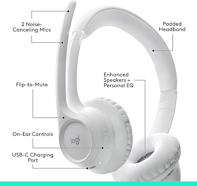 Logitech Zone 300 Wireless Bluetooth Headset - Image 6