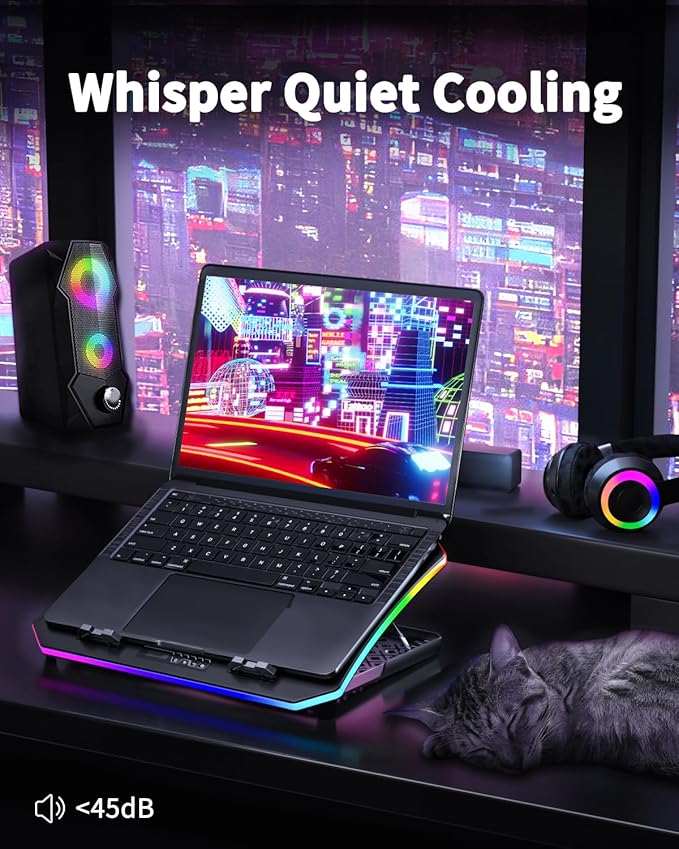KeiBn Laptop Cooling Pad, Gaming Laptop Fan Cooling Pad - Image 6