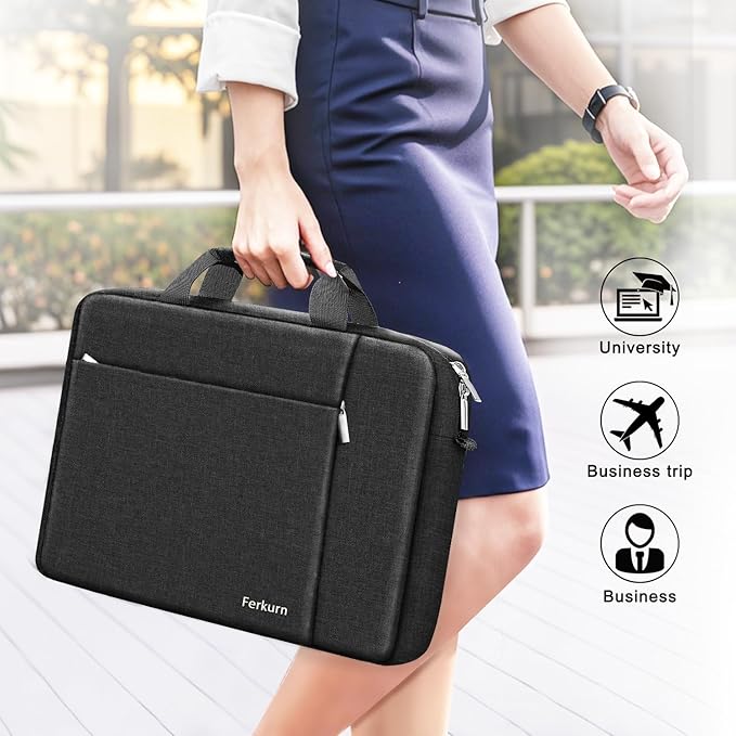 Ferkurn Laptop Bag Case for Women Men Computer Bag Compatible - Image 4