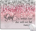 Hokafenle Mouse Pad, Psalm 46:5 God is Within Her, She Will not Fall by Hokafenle