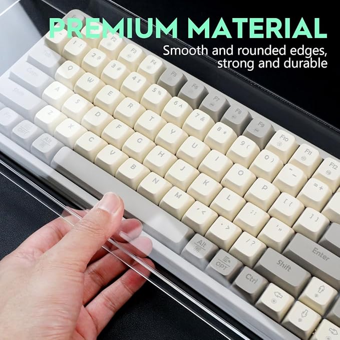 DOITOOL Acrylic Computer Keyboard Cover, Mechanical Keyboard Dust Cover - Image 5