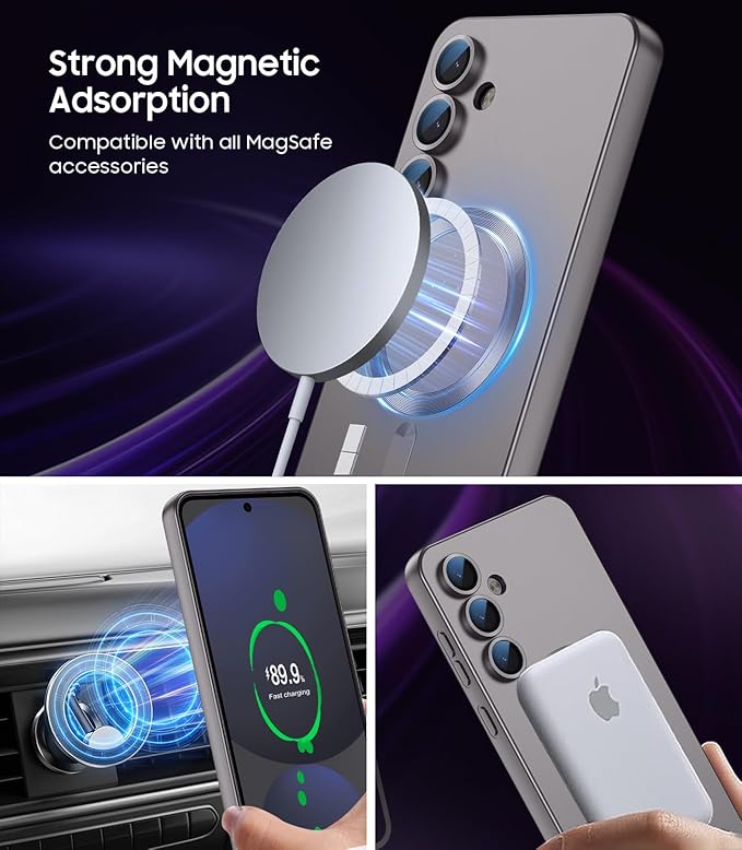 Magnetic for Samsung Galaxy S25 Plus Case Slim Soft Silicone Bumper Shockproof - Image 3