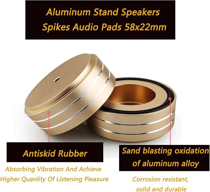 Tertullus 4 Pcs Speaker Feet Aluminum HiFi Turntable Feet Isolation Feet - Image 5