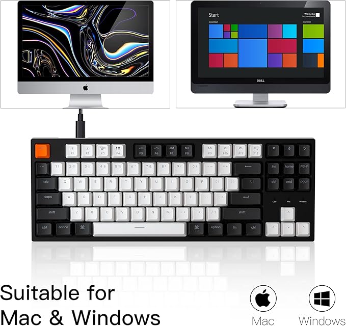 Keychron C1 Wired Mechanical Keyboard TKL, RGB Backlit - Image 2