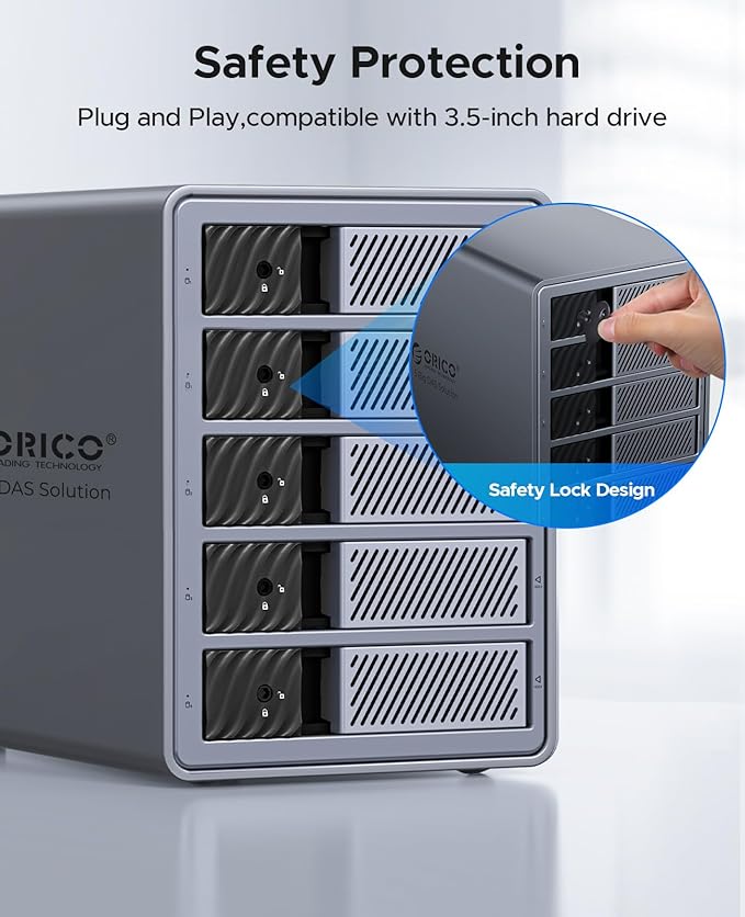 ORICO 5 Bay DAS Hard Drive Enclosure USB 3.0 - Image 5