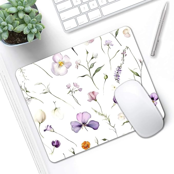 Mouse Pad, Abstract Wildflowers Flower Mouse Pads - Image 3