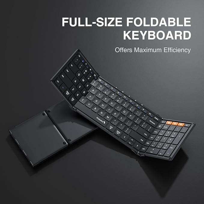 ProtoArc Foldable Bluetooth Keyboard, XK01 Folding Wireless Portable Keyboard - Image 8