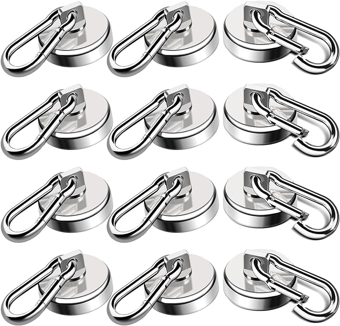 LOVIMAG Strong Magnetic Hooks, 70LBS Heavy Duty Magnet Hooks Strong Neodymium by LOVIMAG