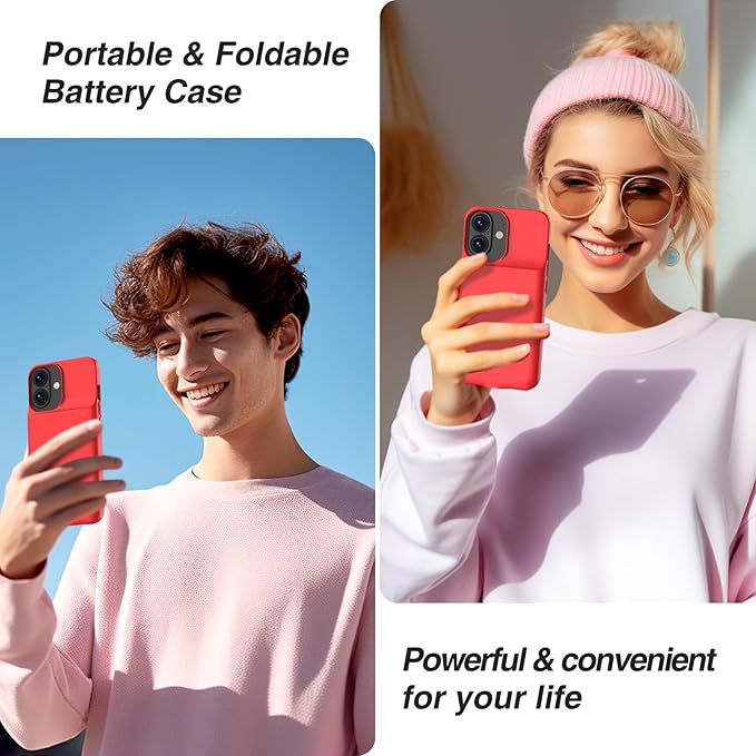 GIN FOXI Battery Case for iPhone 17, Charging Case Charger 8500mAh Ultra-Slim - Image 7