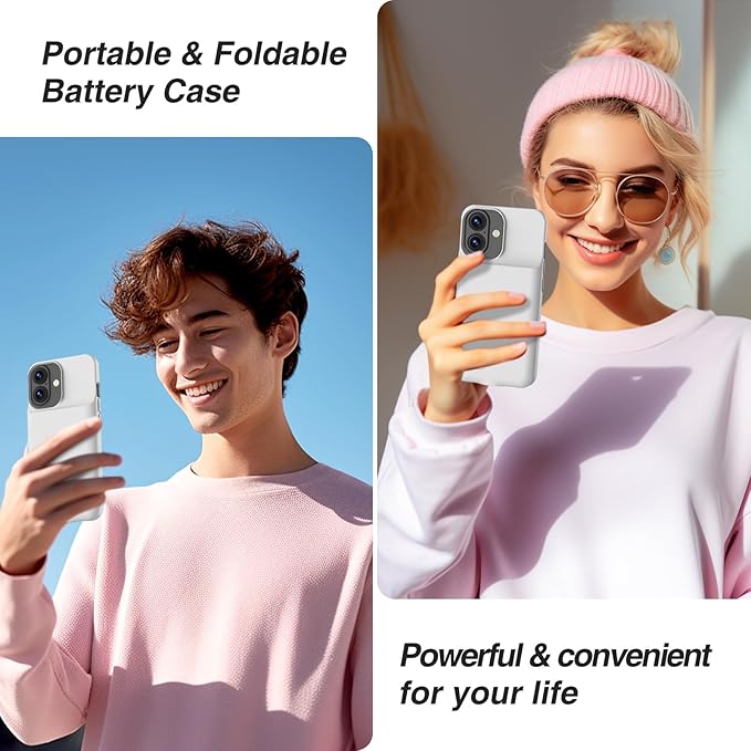 GIN FOXI Battery Case for iPhone 17, Charging Case Charger 8500mAh Ultra-Slim - Image 7