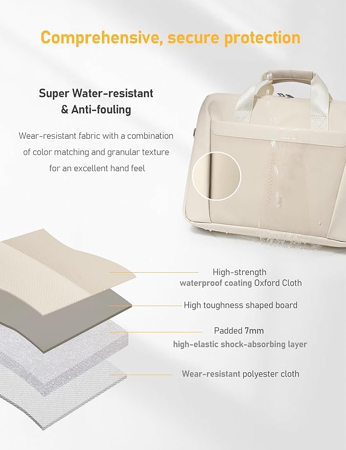 15-16 Inch Laptop Shoulder Bag Business Briefcase Water Resistant Computer - Image 3
