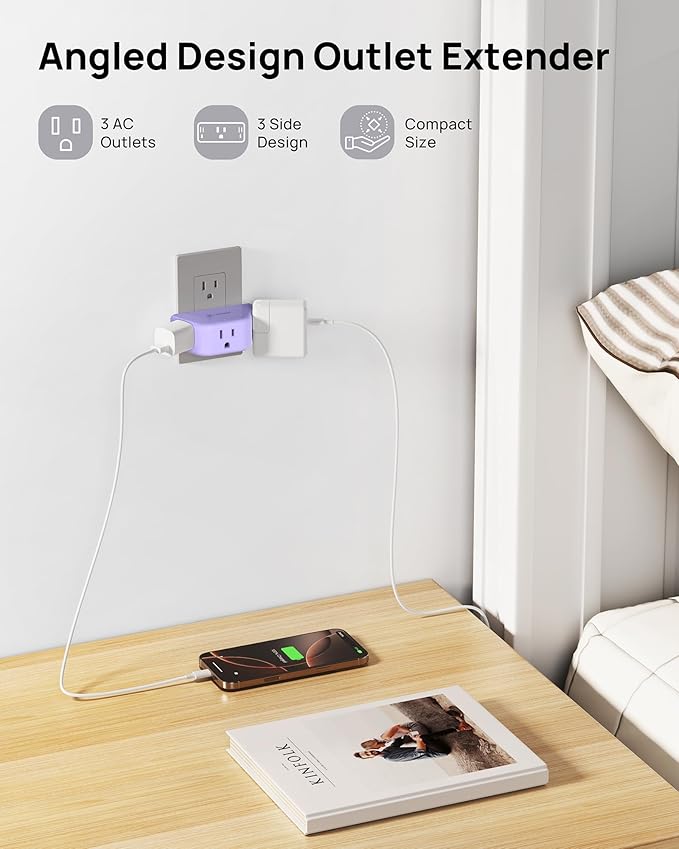 TROND Purple Outlet Extender - Image 2