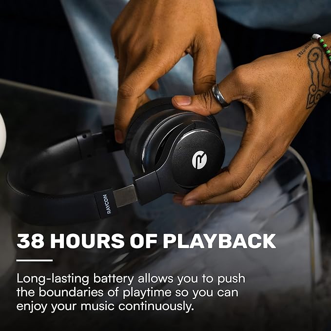 Raycon Everyday Wireless Bluetooth Over Ear Headphones, - Image 6