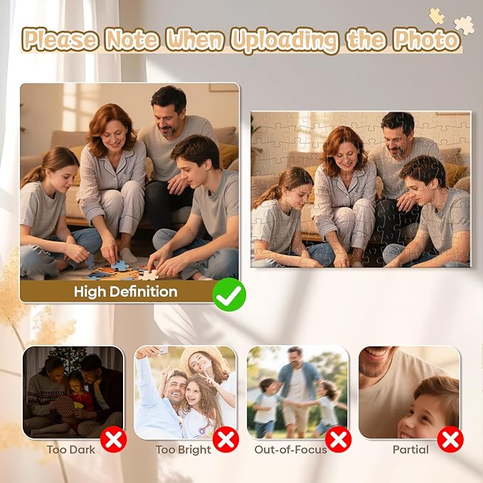 Personalized Puzzle Gifts for Fathers Day, Custom Photo Puzzle for Dad from - Image 6