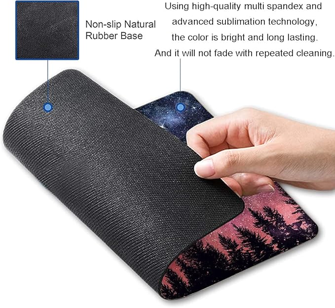 Hokafenle Square Mouse Pad, Galaxy Mouse Pad, Mouse Mat Square Waterproof Mouse - Image 2