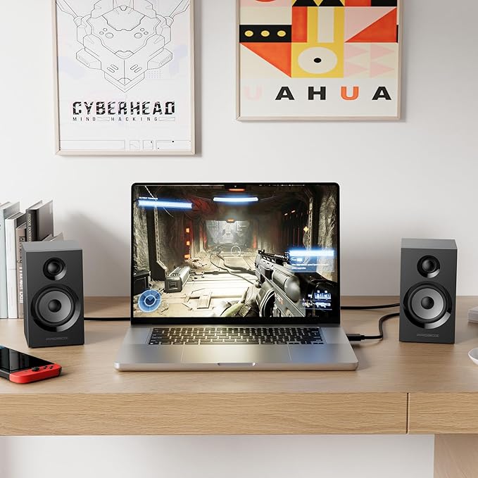 BT16 HiFi Bookshelf Speakers 3.5" Woofer - Image 4