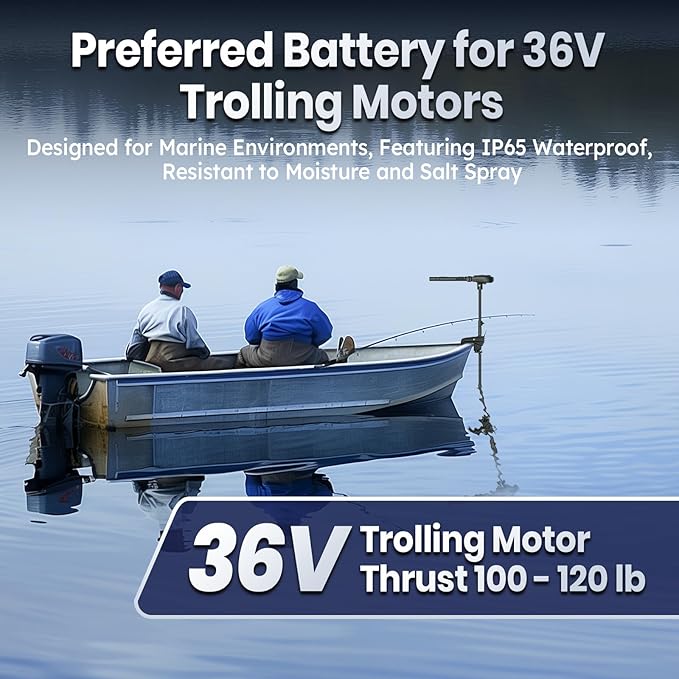 36 Volt Lithium Battery 50Ah for 36V Trolling Motor, Upgrade 1.2C Discharge 60A - Image 6