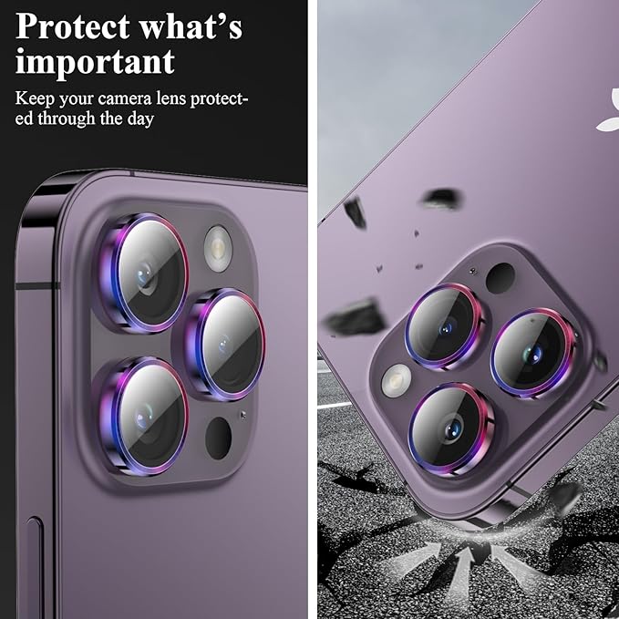 YWXTW Screen Protector for iPhone 14 Pro Max, 9H Tempered Glass, Scratch - Image 4