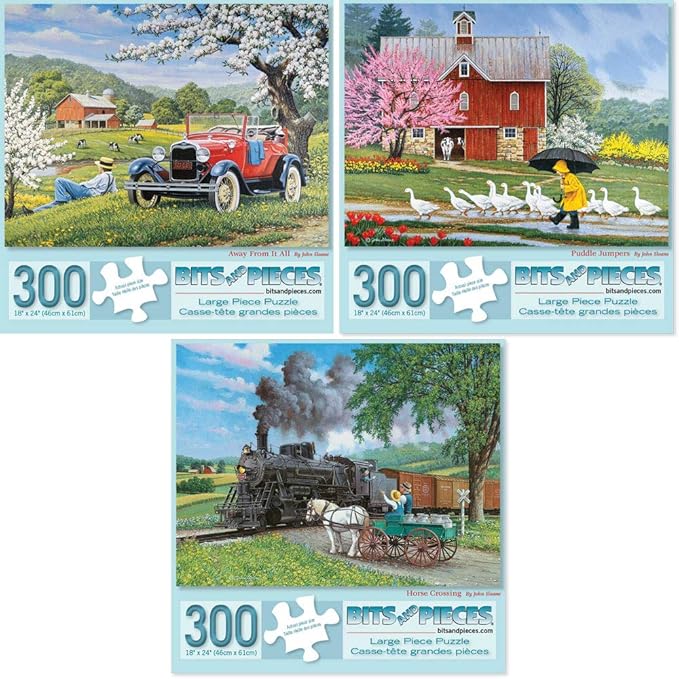 Bits and Pieces – Value Set of Three 300 Piece Jigsaw Puzzles by BitsandPieces