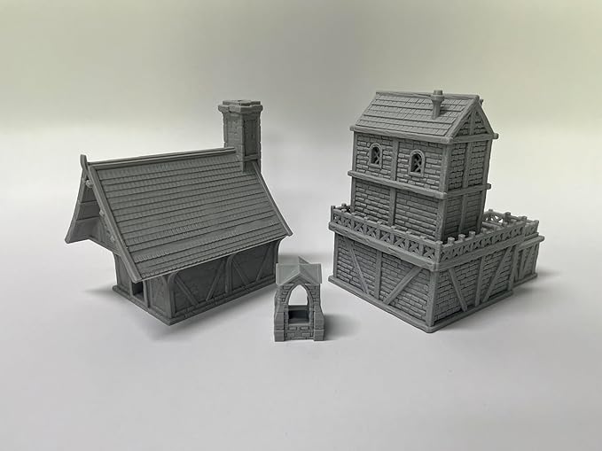 Medieval Miniature Building Terrain Set Compatible - Image 6