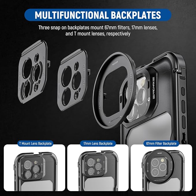 NEEWER 16 Pro Max Cage with Two Quick Release Side Handles, Phone Video Rig Kit - Image 3