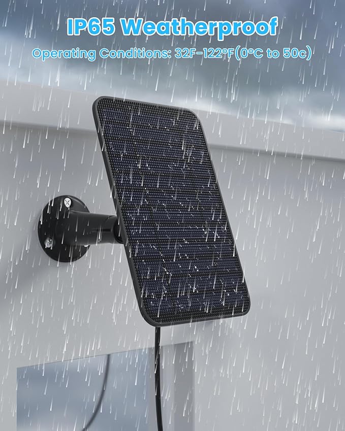 5W Solar Panel for Blink Camera Outdoor, Solar Panel Charger Compatible - Image 5