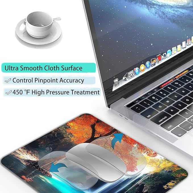 Aesthetic Natural Lake Forest Custom Mouse Pad - Image 4