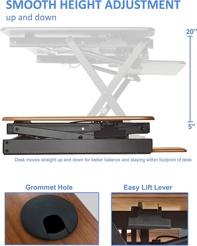 Rocelco 46" Large Height Adjustable Standing Desk BUNDLE - Image 8