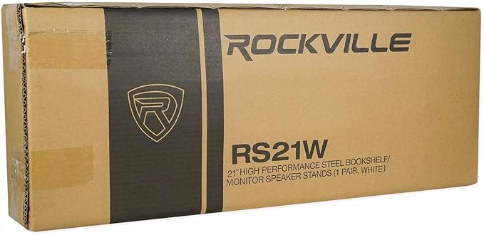 Rockville RS21W 21 inch Steel Bookshelf Speaker Stands, 60 lbs Capacity - Image 8
