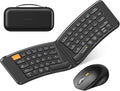 ProtoArc Ergonomic Foldable Keyboard Mouse, XKM03 Portable Folding Bluetooth by ProtoArc