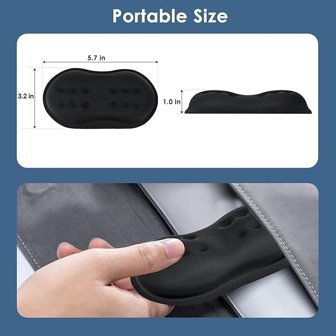 VANKEY 2 Pack Mouse Wrist Rest, Ergonomic Desk Wrist Pad - Image 6