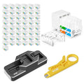 VCE RJ45 Cat6 Keystone Jacks UL Listed 50-Pack, UTP Ethernet Keystone Jacks by VCE