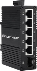 Industrial Mini Gigabit Ethernet Switch 5-Port RJ45 10/100/1000BASE-T+1-Port by Unknown