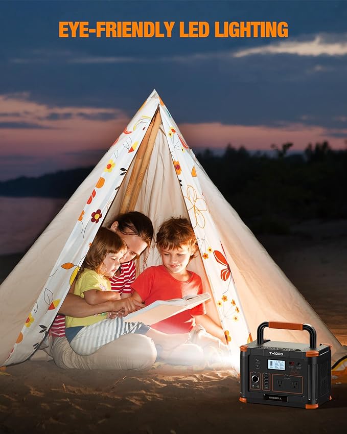 GRECELL 999Wh Solar Generator 1000W, Portable Power Station - Image 8