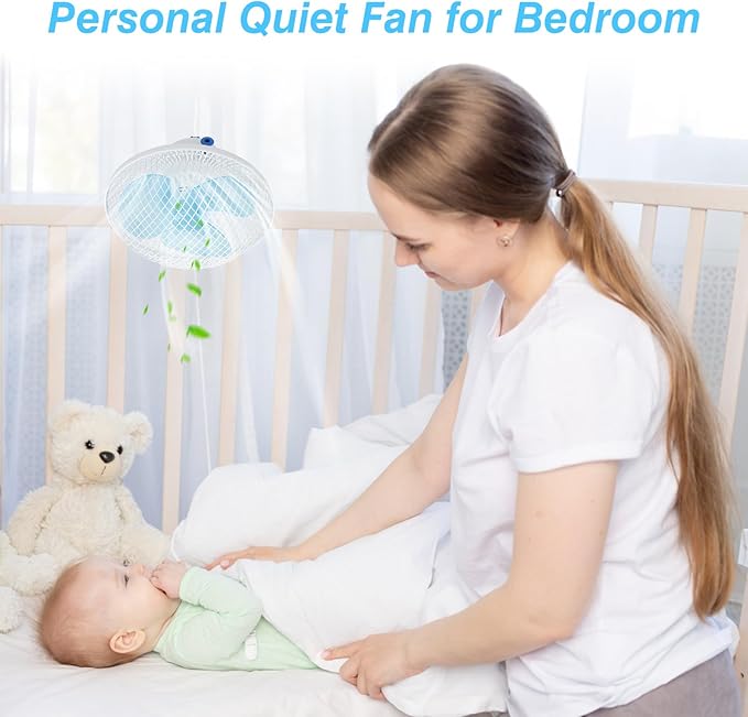 8.66" Portable Clip on Fan, 2 Speed Desk Fan - Image 4