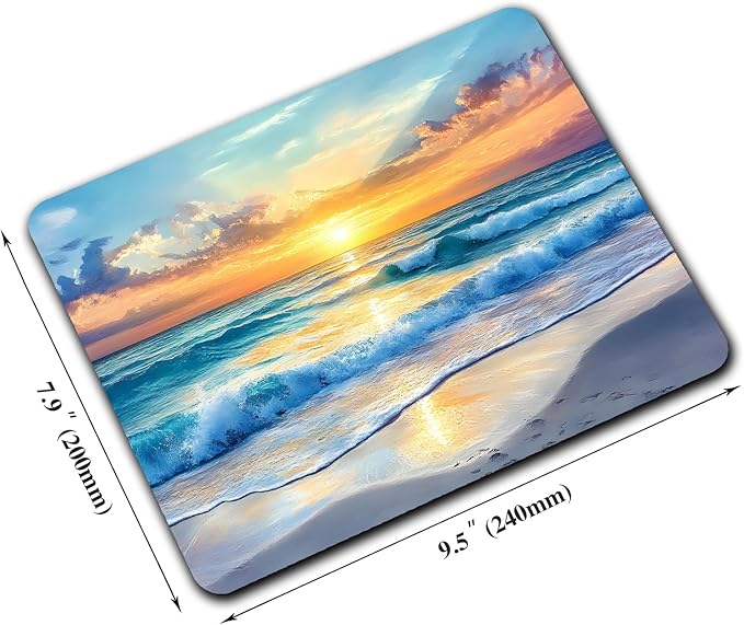 Aesthetic Sunrise Sunset Beach Custom Mouse Pad - Image 2