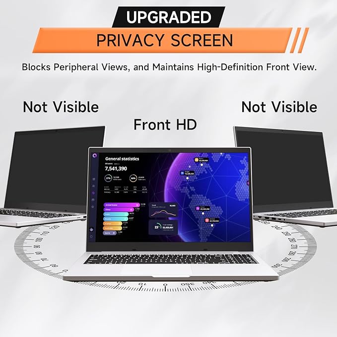 Nano Laptop Privacy Screen 14 Inch 16:10, No Glue Computer Monitor Privacy - Image 2